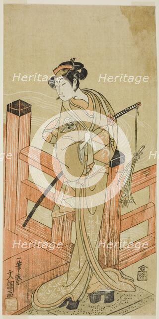 The Actor Nakamura Matsue I as Tsuchiya Umegawa Disguised as the Female Sumo..., c. 1770. Creator: Ippitsusai Buncho.