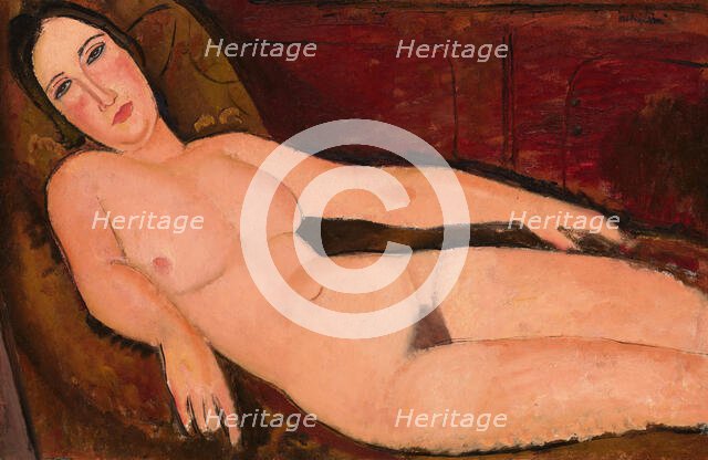 Nude on a Divan, 1918. Creator: Modigliani, Amedeo (1884-1920).