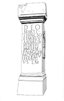 Roman altar stone, c1985-c1989. Artist: Frank Gardiner.