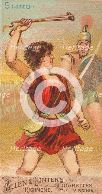 Sling, from the Arms of All Nations series (N3) for Allen & Ginter Cigarettes Brands, 1887. Creator: Allen & Ginter.