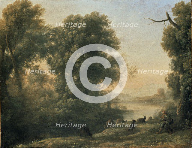 Landscape with a Goatherd, c1635-1636. Artist: Claude Lorrain.