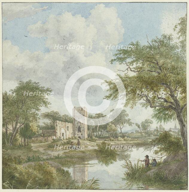 Landscape with castle ruins, 1754-1831. Creator: Wybrand Hendriks.