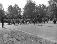 Guards' band on the march, London, c1955. Creator: Arthur Charles Kirby Ware.