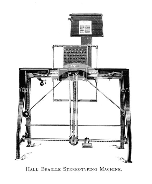 'Hall Braille Stereotyping Machine', 1919. Artist: Unknown.