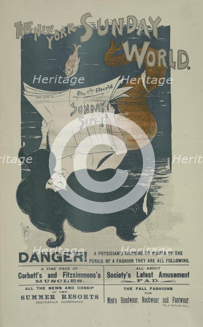 The New York Sunday world. Sunday Sept 1. 1895, c1893 - 1897. Creator: Unknown.