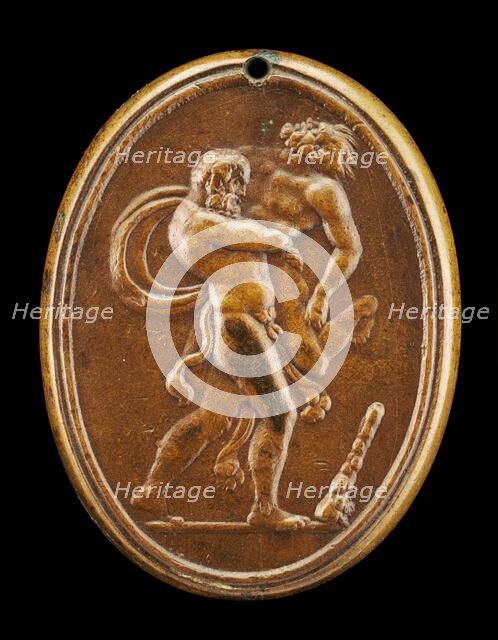 Hercules and Antaeus, mid 16th century. Creator: Unknown.