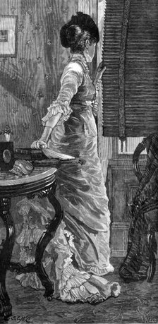 Somebody's Coming, 1881. Creator: Held.