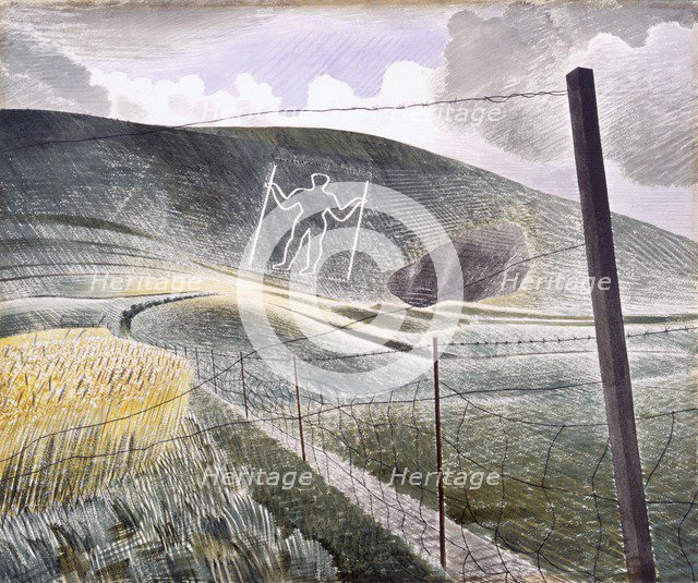 The Long Man of Wilmington, or The Wilmington Giant, 1903. Creator: Eric Ravillious (1903 - 1942).