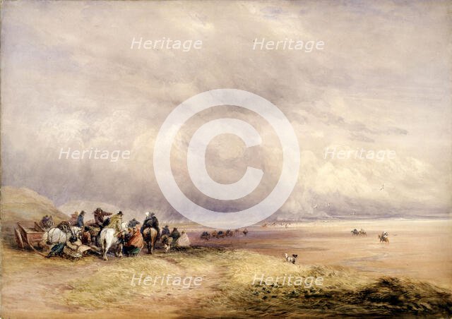 Ulverston Sands, 1835.  Creator: David Cox the elder.