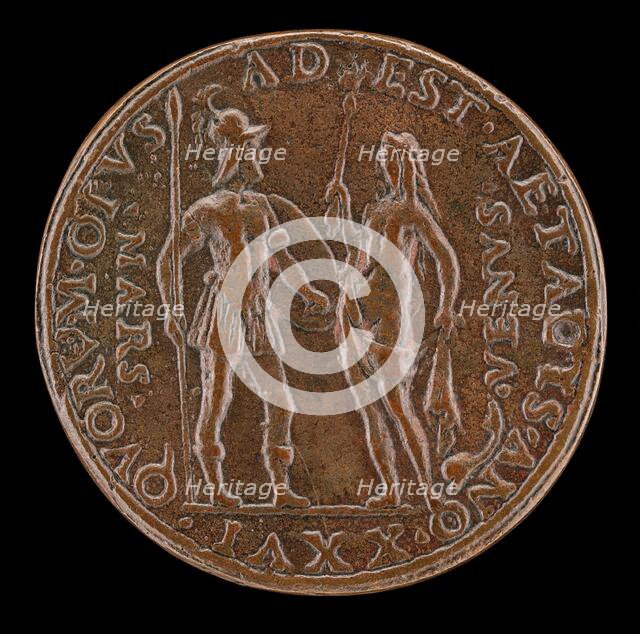 Mars and Venus [reverse], 1497. Creator: Unknown.