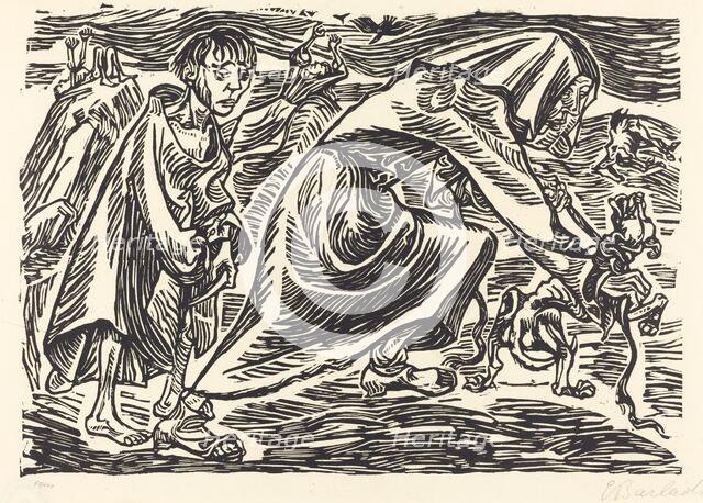 The Dog Catcher, 1919. Creator: Ernst Barlach.