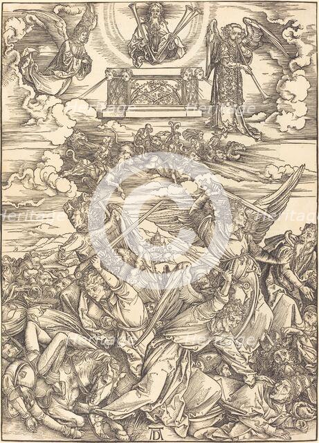 The Four Avenging Angels, probably c. 1496/1498. Creator: Albrecht Durer.
