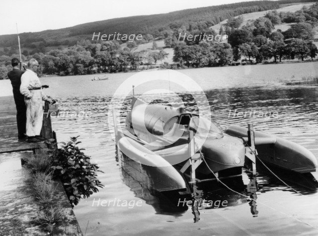 Bluebird K7 at Coniston Water, Cumbria, 1958. Artist: Unknown