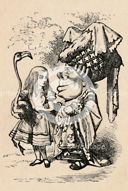 'Alice carrying the stork, and talking to the Duchess', 1889. Artist: John Tenniel.