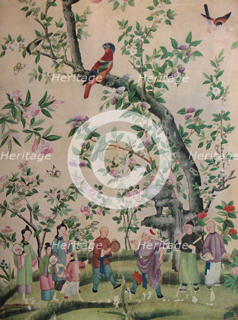 'Chinese Hand-Painted Wall-Paper', 1928. Artist: Unknown.