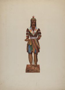 Cigar Store Indian, 1935/1942. Creator: Einar Heiberg.