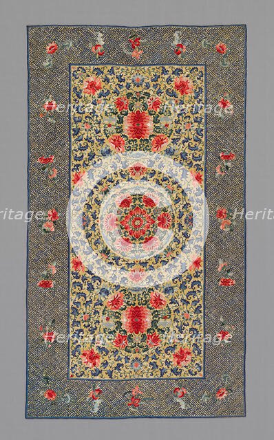 Cover (Furnishing Fabric), China, Qing dynasty (1644-1911), 1875/1900. Creator: Unknown.