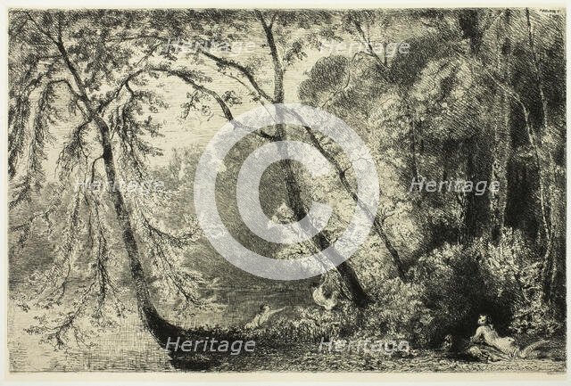 Women Bathing, 1867. Creator: Paul Huet.