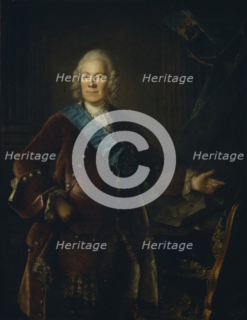 Portrait of Count Alexey Petrovich Bestuzhev-Ryumin (1693-1766), 1757. Artist: Tocqué, Louis (1696-1772)