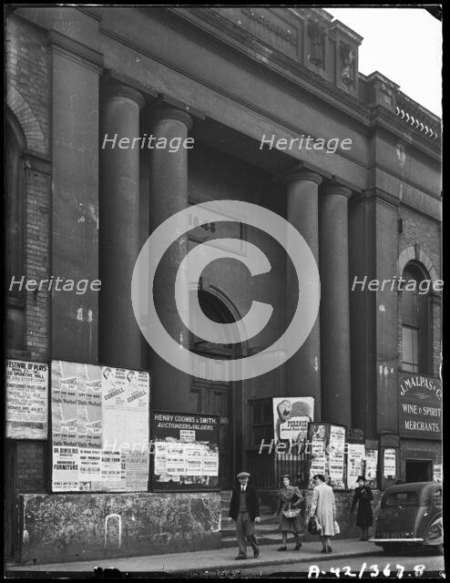 Corn Exchange, Angel Street, Worcester, Worcestershire, 1942. Creator: George Bernard Mason.