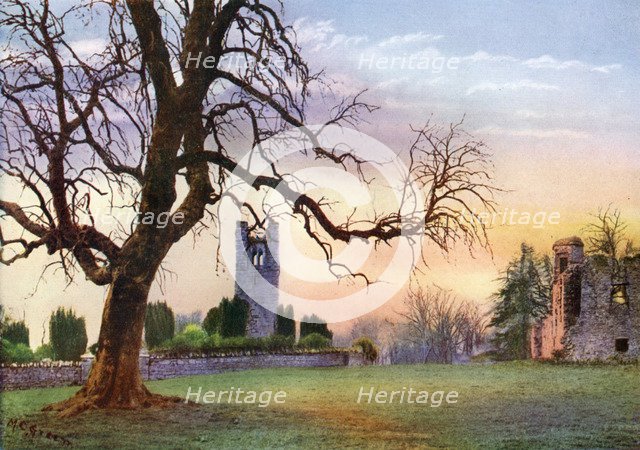 Ruins on the Hill of Slane, County Meath, Ireland, 1924-1926. Artist: MC Green