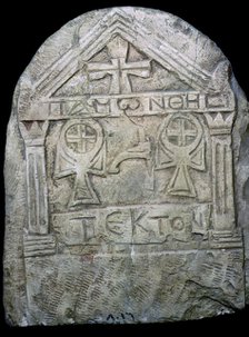 Transitional Coptic funerary Stela, 3rd Century. Artist: Unknown