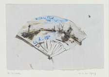 Fan with landscape, 1867-1930. Creator: Philip Zilcken.
