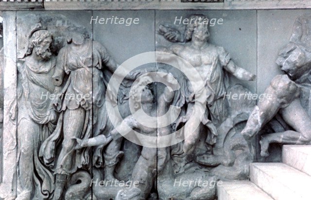 Detail from the Great Frieze of the Pergamon Altar, 180-159 BC. Artist: Unknown