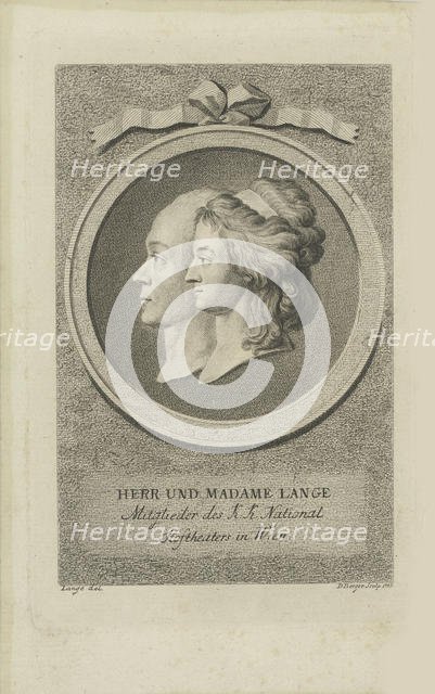 Joseph Lange (1751-1831) and Aloisia Lange, née Weber (1760-1839), 1785. Creator: Berger, Gottfried Daniel (1744-1824).