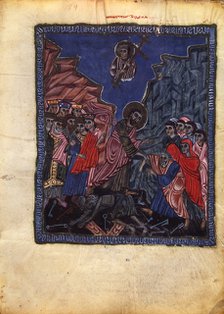 The Descent into Hell (Manuscript illumination from the Matenadaran Gospel), 1232.
