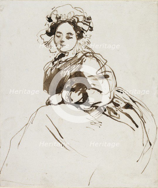 Study of a Seated Woman, c1820s. Artist: Richard Parkes Bonington.