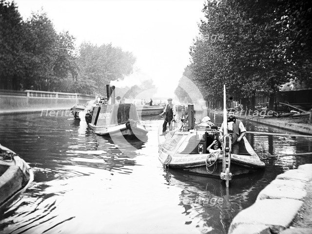 Boats on Regent's Canal, London, c1905. Artist: Unknown