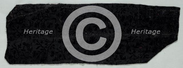 Velvet Fragment, 1600s. Creator: Unknown.