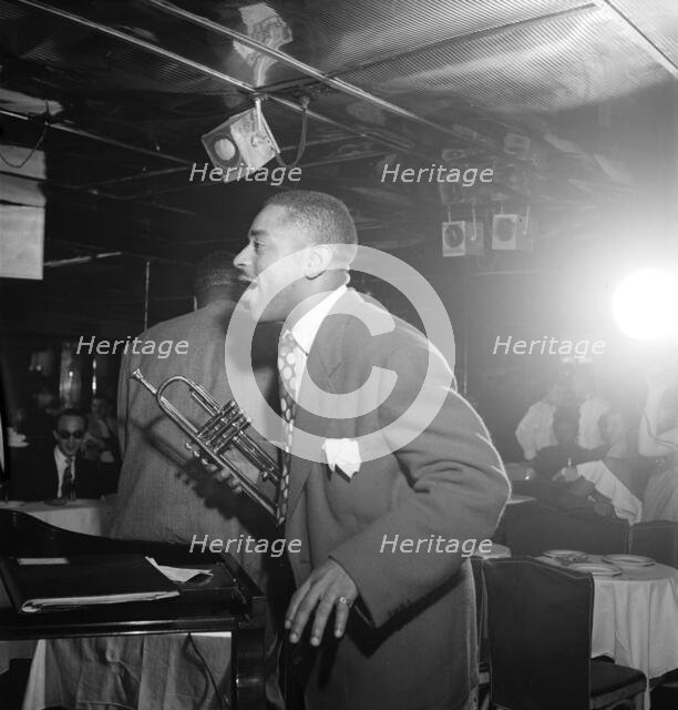 Portrait of Dizzy Gillespie, Downbeat, New York, N.Y., ca. Aug. 1947. Creator: William Paul Gottlieb.