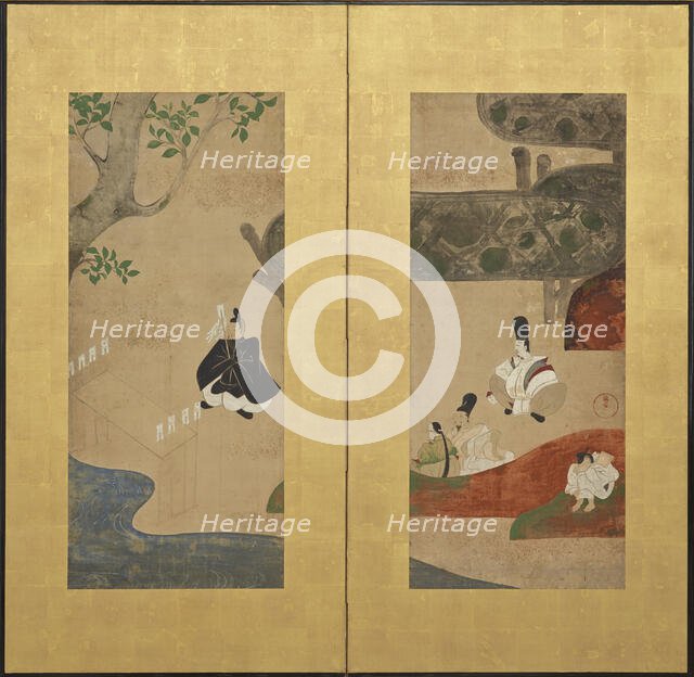 A Shinto ceremony, Edo period, late 17th-early 18th century.  Creator: Ogata Kenzan.