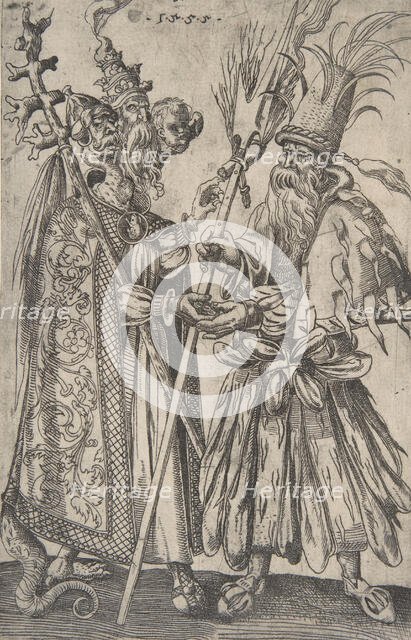 Satire on the Papacy, 1555. Creator: Melchior Lorck.