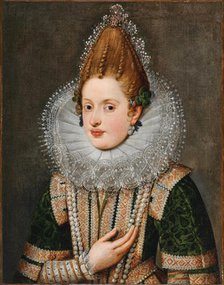 Portrait of Holy Roman Empress Anna of Tyrol (1585-1618), c1600. Creator: Pourbus; Frans (II); (School) ().