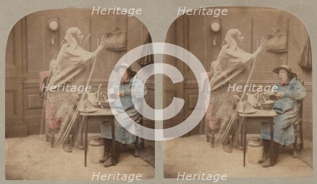 The Ghost in the Stereoscope, ca. 1856. Creator: London Stereoscopic & Photographic Co.