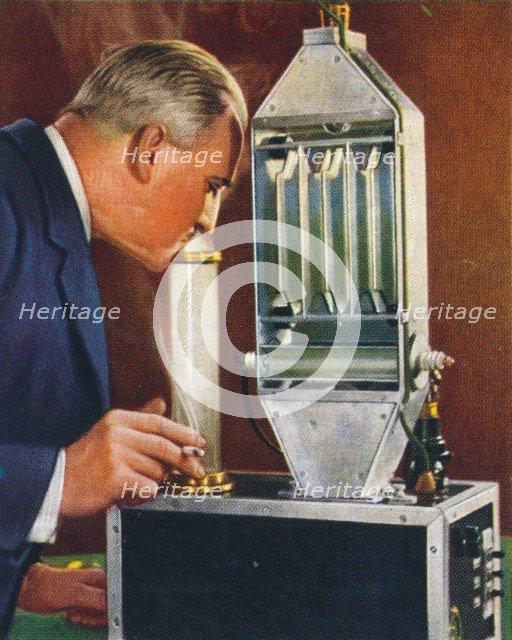 Cleaning air by electricity, 1938. Artist: Unknown.