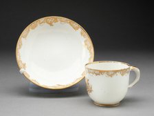 Cup and Saucer, Sèvres, c. 1757. Creator: Sèvres Porcelain Manufactory.