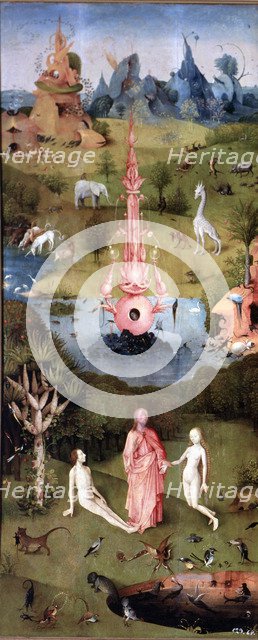 Earthly Paradise', left panel of the Triptych by El Bosco 'The Garden of Earthly Delights'.