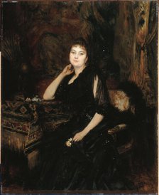 Portrait of Madame Olympe Heriot, born Cyprienne Dubernet (1857-1947), 1891. Creator: Theobald Chartran.