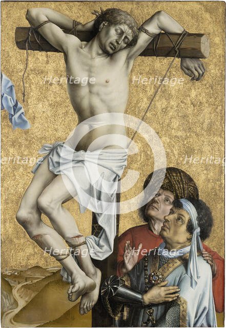 The Bad Thief to the Left of Christ; former exterior wing of the triptych: Saint John the...,c1430. Creator: Master of Flémalle;Robert Campin workshop.