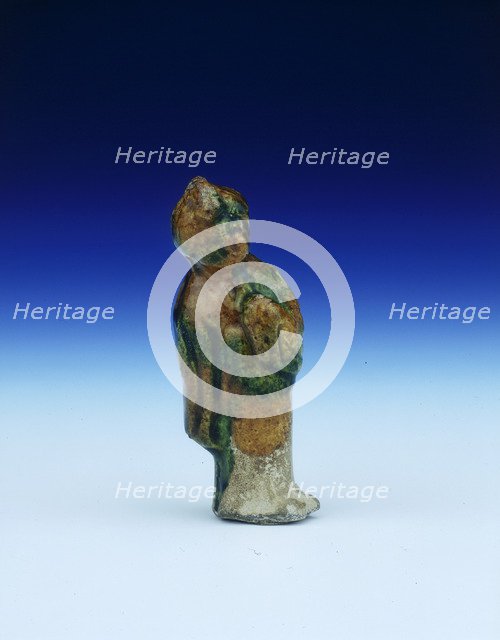 Yaozhou miniature sancai fat lady, High Tang, China, 684-756 AD. Artist: Unknown