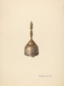 Bronze Bell for the Dining Room, c. 1941. Creator: Carl Buergerniss.