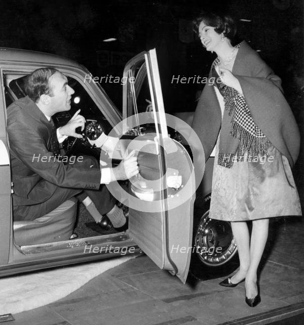 Actor Bernard Bresslaw in Standard Vanguard at 1960 Motor Show. Creator: Unknown.