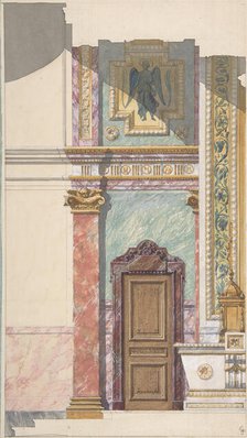 Side View of Design for Altar, second half 19th century. Creators: Jules-Edmond-Charles Lachaise, Eugène-Pierre Gourdet.