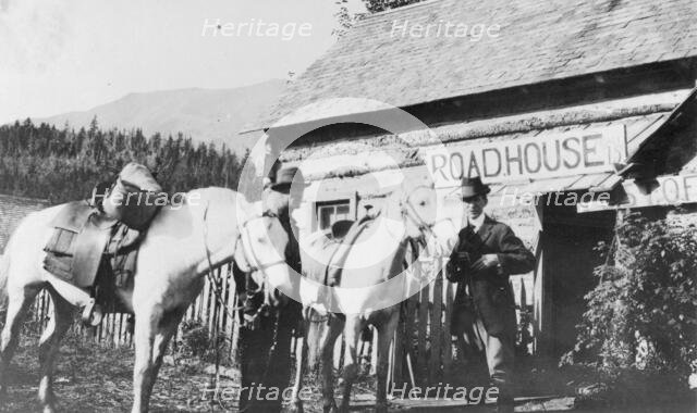 Frank G. Carpenter on the right, between c1900 and 1916. Creator: Unknown.