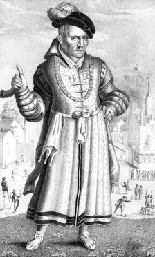 William Sommers, court jester of Henry VIII, (1825). Artist: Unknown