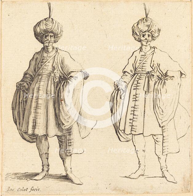 Two Turks Dressed in Turbans with a Plume. Creator: Jacques Callot.